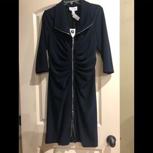 Joseph Ribkoff Navy Blue long sleeve dress